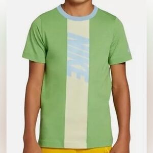 Nike Boys Sportswear Tee Shirt Short Sleeve Green Blue Size XL Large